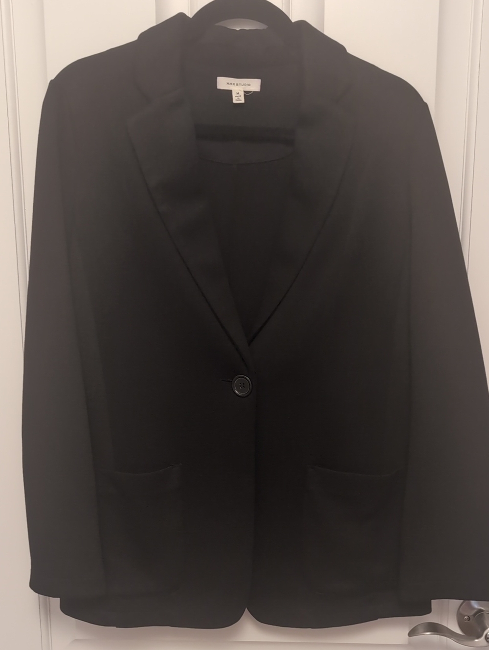 Max Studio Black Single-Button Women's Blazer